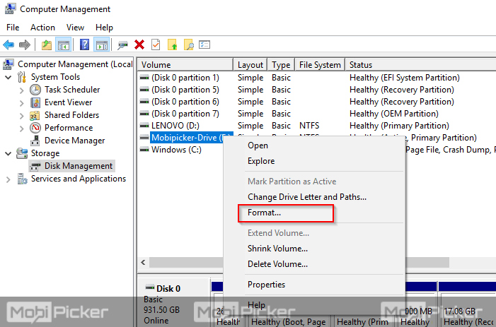 Windows was unable to complete the format external hard drive