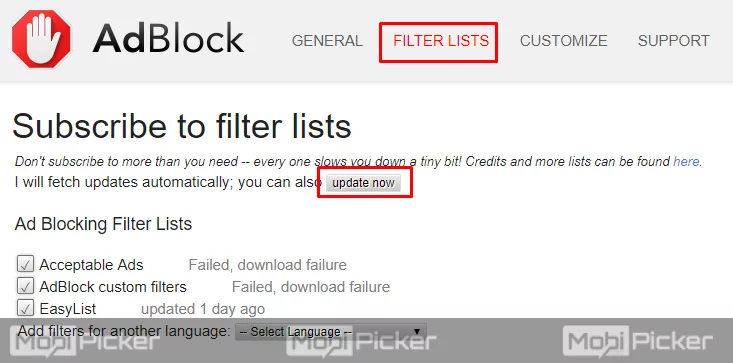 AdBlock not working on YouTube