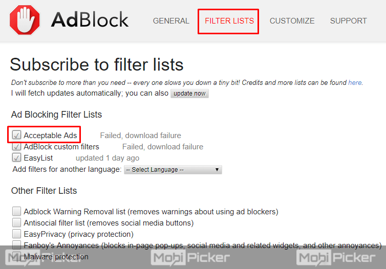 AdBlock not working on YouTube