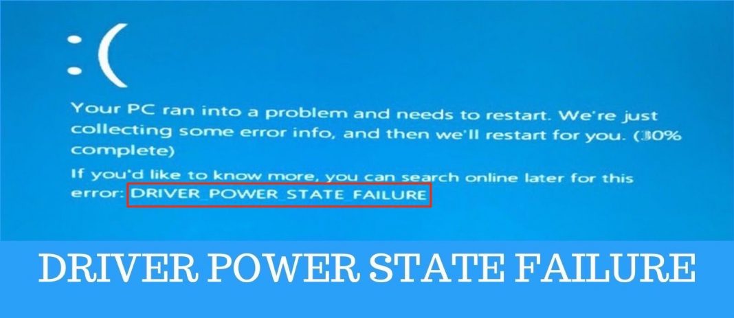 blue screen driver power state failure windows 7
