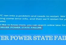 driver power state failure windows 10 blue screen error bsod