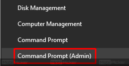 open command prompt admin