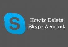how to delete skype account