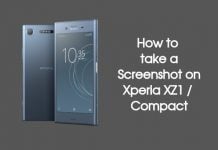 how to take screenshot on xperia xz1
