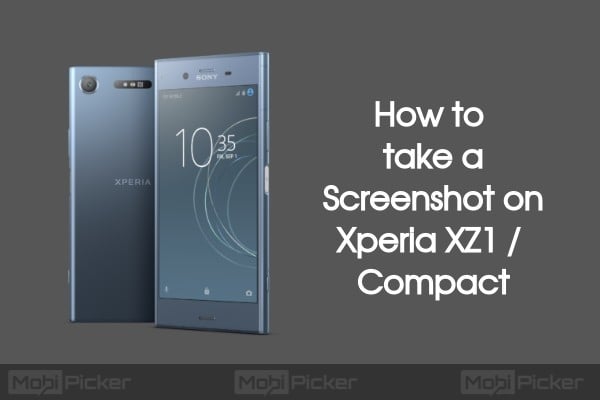 how to take screenshot on xperia xz1