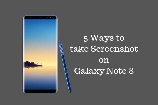 Note 8 how to screenshot