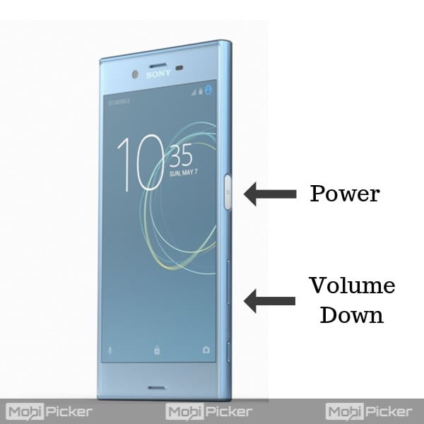 how to take screenshot on sony xperia xz1