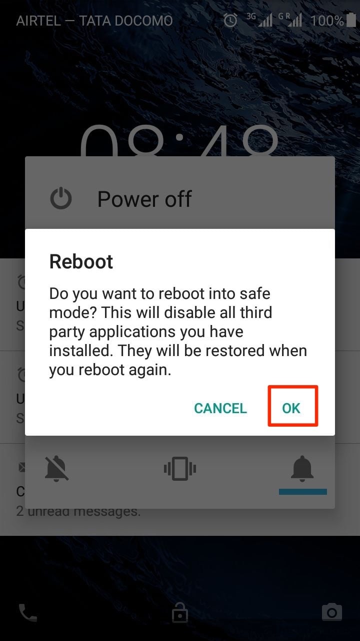 how to reboot into safe mode on android