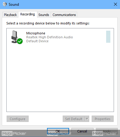 skype problem with recording device