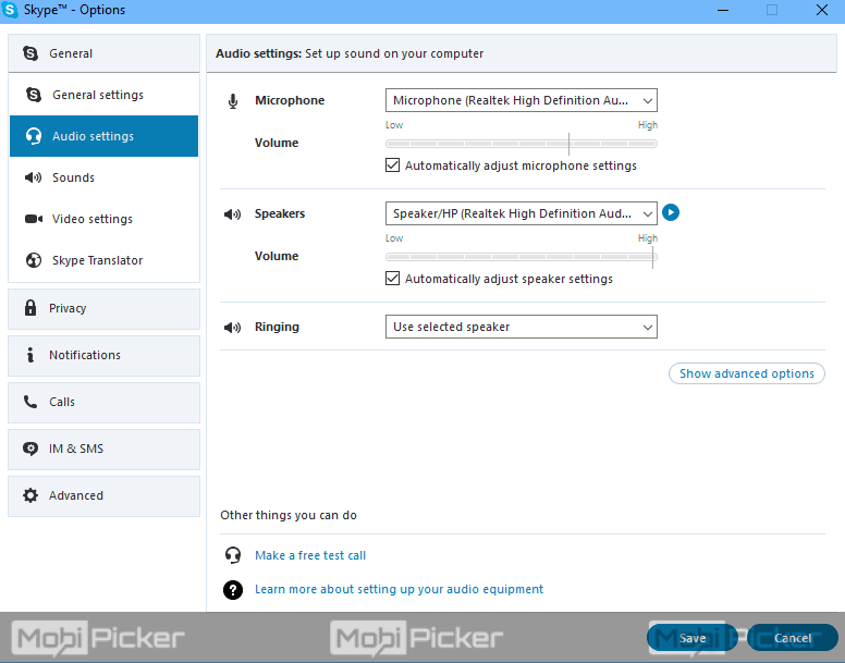 problem with recording device skype windows 10