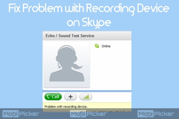 skype problem with recording device