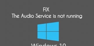 the audio service is not running windows 10