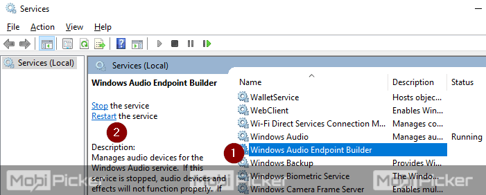 The Audio Service is not running windows 10