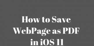 how to save webpage as pdf in ios 11