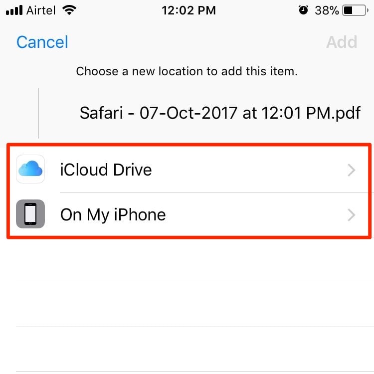 how to save webpage as pdf in ios 11