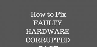 FAULTY HARDWARE CORRUPTED PAGE