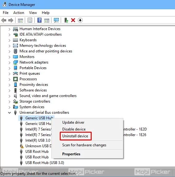 USB Device Not Recognized windows 10
