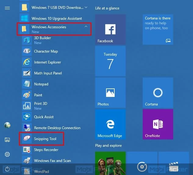 snipping tool windows 10