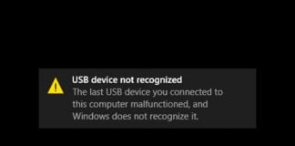 how to fix usb device not recognized windows 10